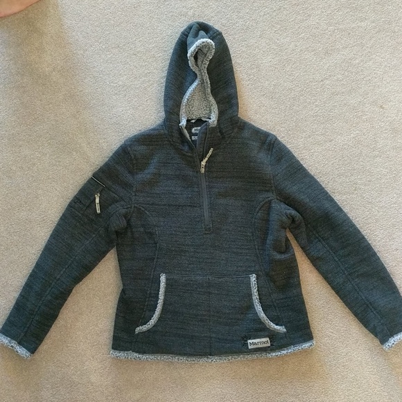 Marmot Tops - Marmot woman's hooded pullover half zip.